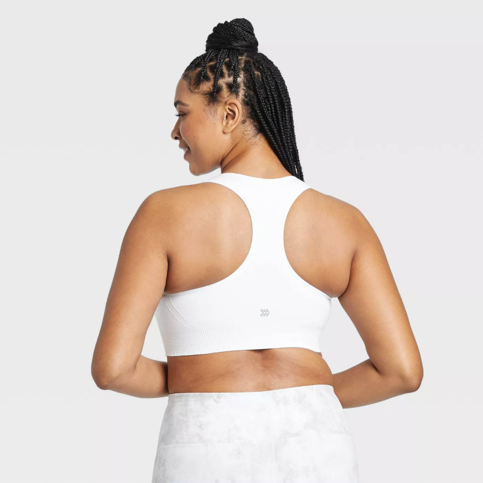 women's target champion black white sports bra size XS