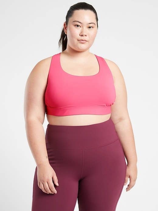 Women's Medium Impact Sports Bra Pink Size 3X