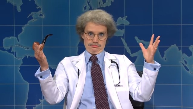 Kate McKinnon as Dr. Wenowdis on Weekend Update in &quot;Saturday Night Live&quot;