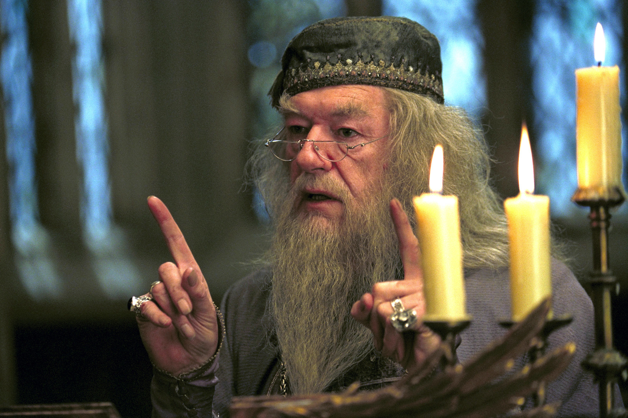 Gambon as Dumbledore