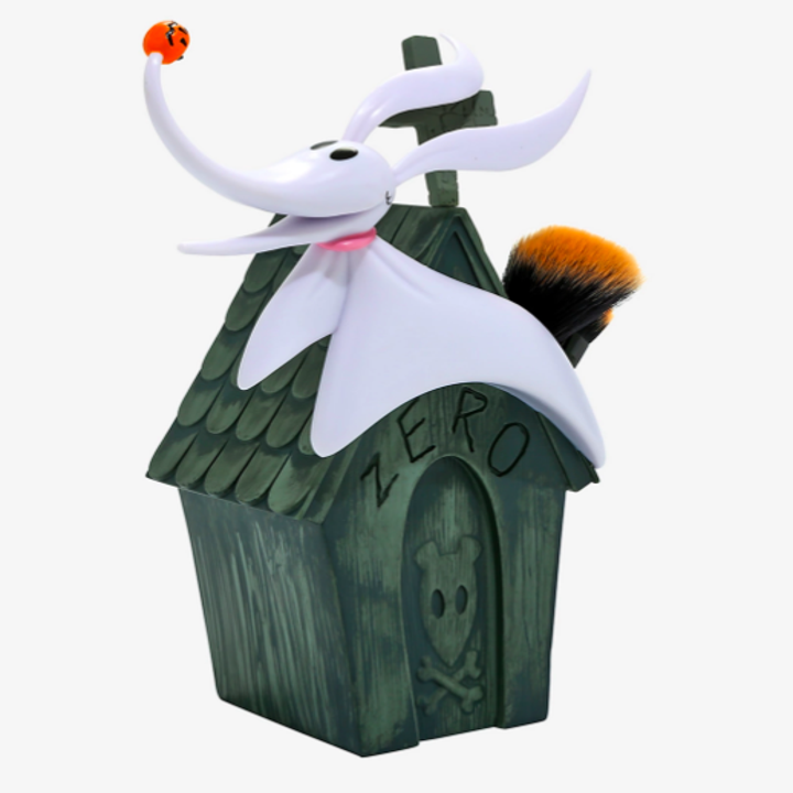 brush holder shaped like zero from nightmare before christmas on house