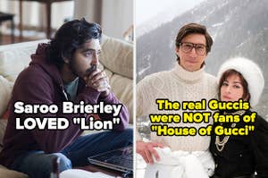 Saroo Brierley LOVED Lion, and the Real Guccis were NOT fans of "House of Gucci"