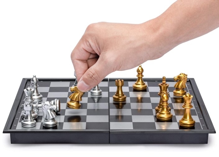 Tablero de ajedrez de 25 cm magnético