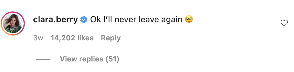 OK, I'll never leave again