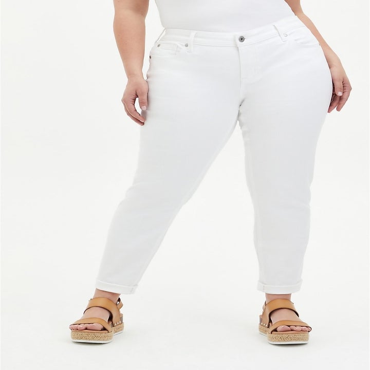 best plus size white jeans