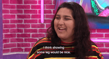 teen saying &quot;i think showing some leg would be nice&quot;