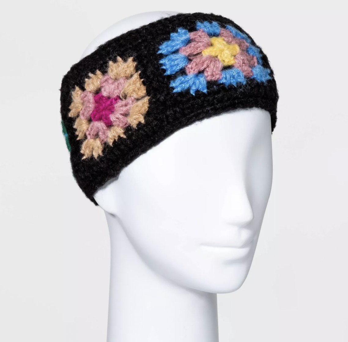Mannequin wearing square knit headband