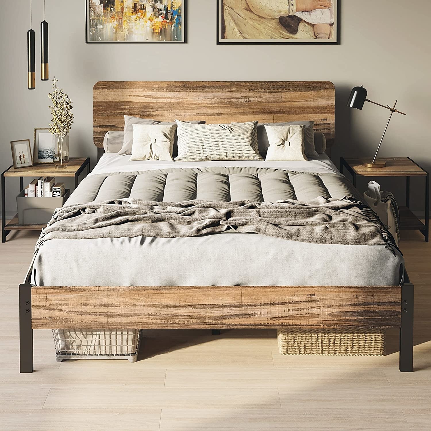 mens king bed frame