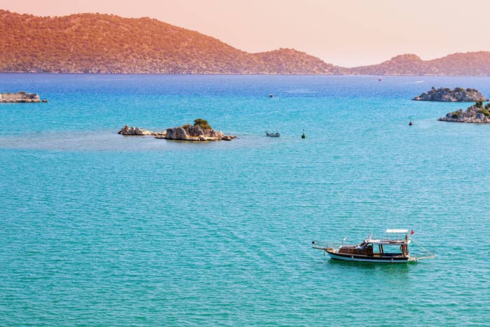 Kekova Island with its famous sunken city is one of the most popular resorts in Turkey