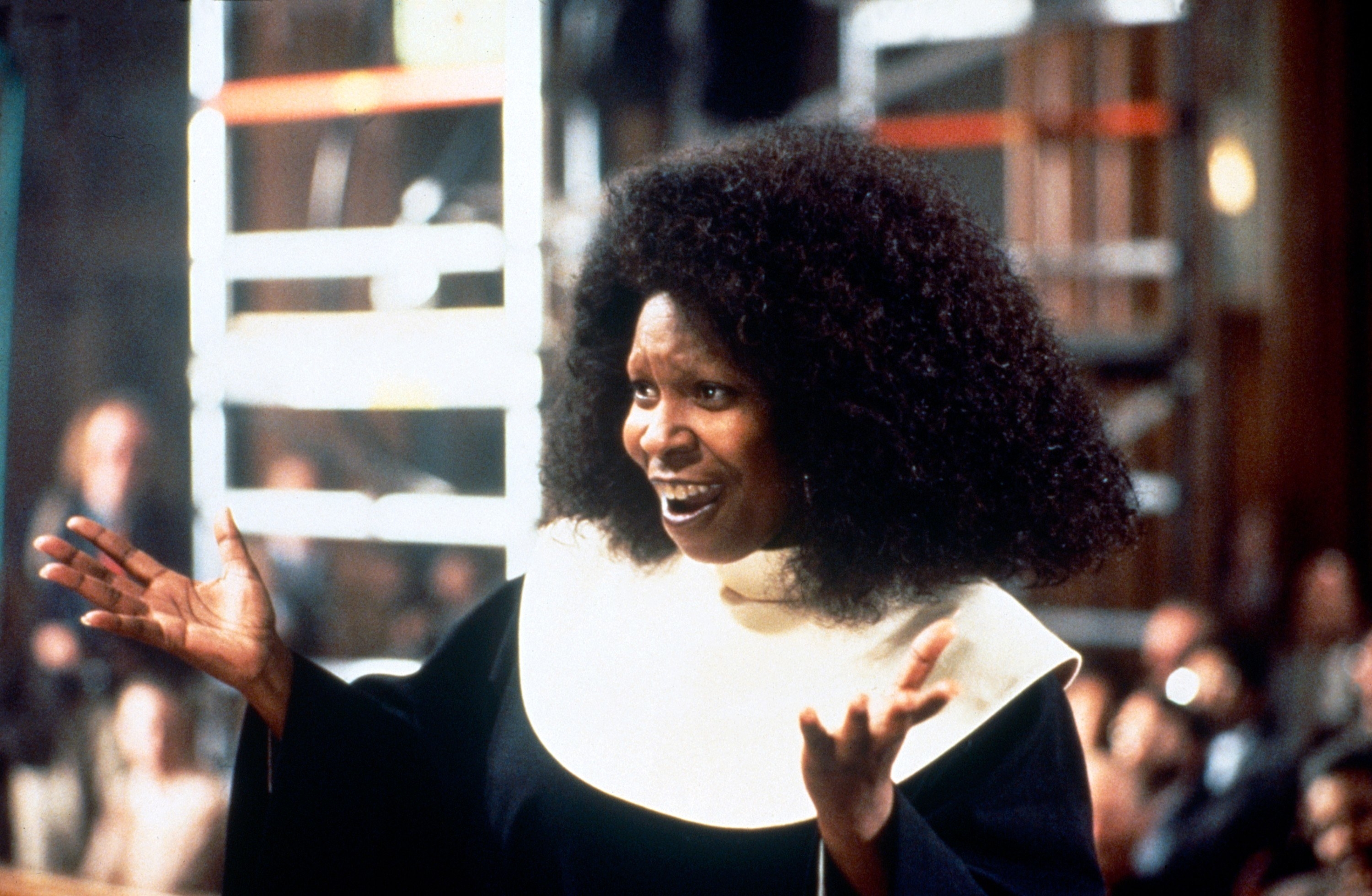 Whoopi Goldberg dressed as a nun
