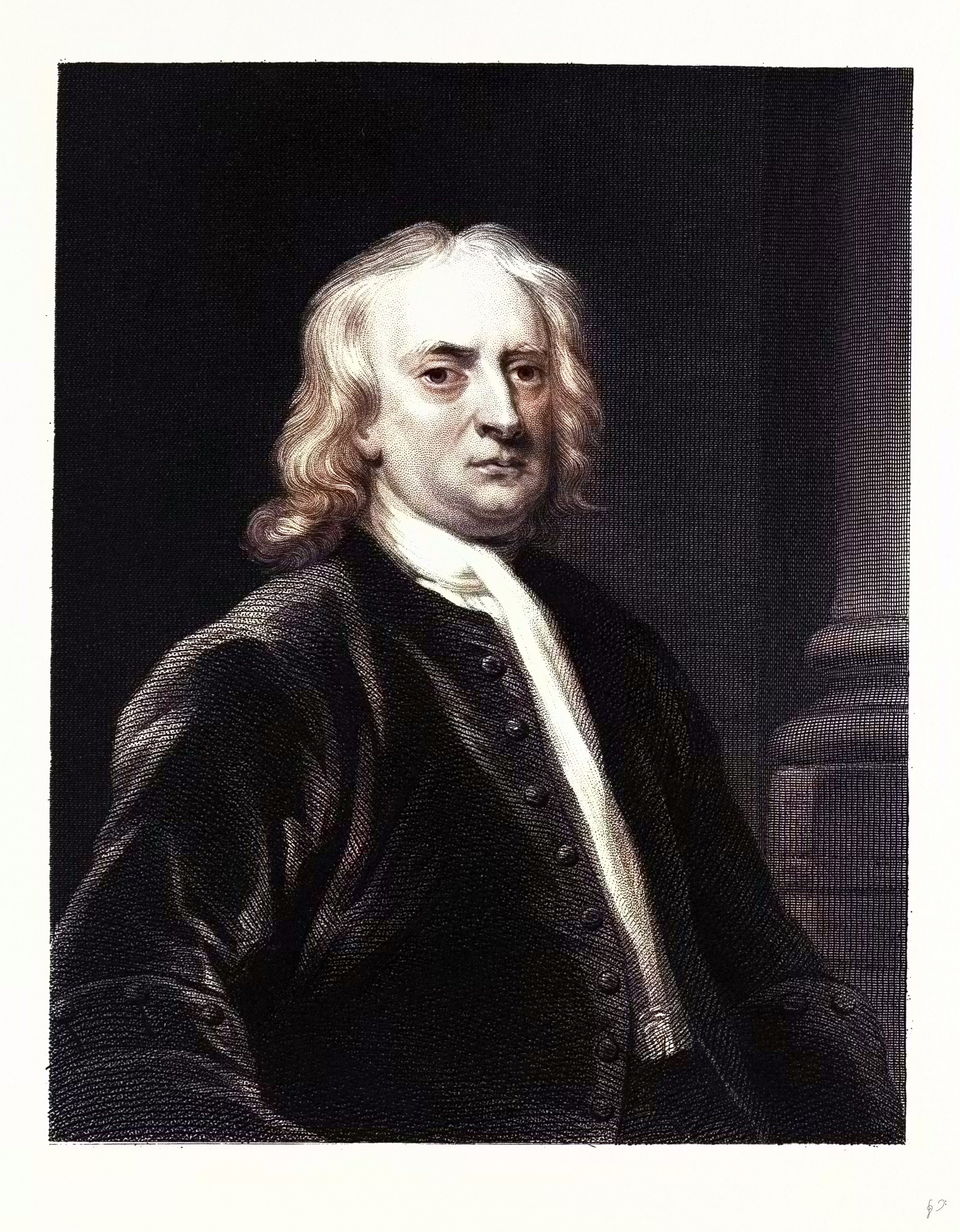 A portrait of Sir Isaac Newton