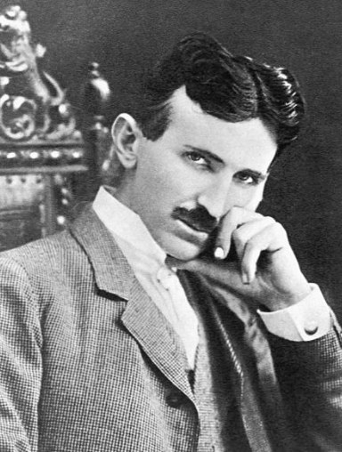 An 1896 photo of a 40-year-old Nikola Tesla