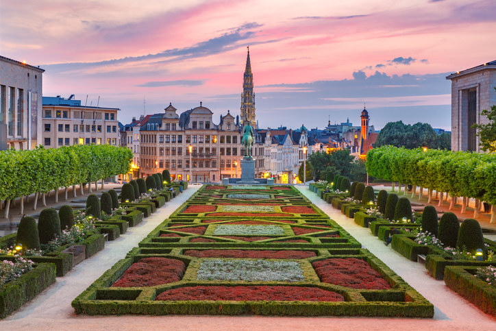 A manicured garden in Brussels