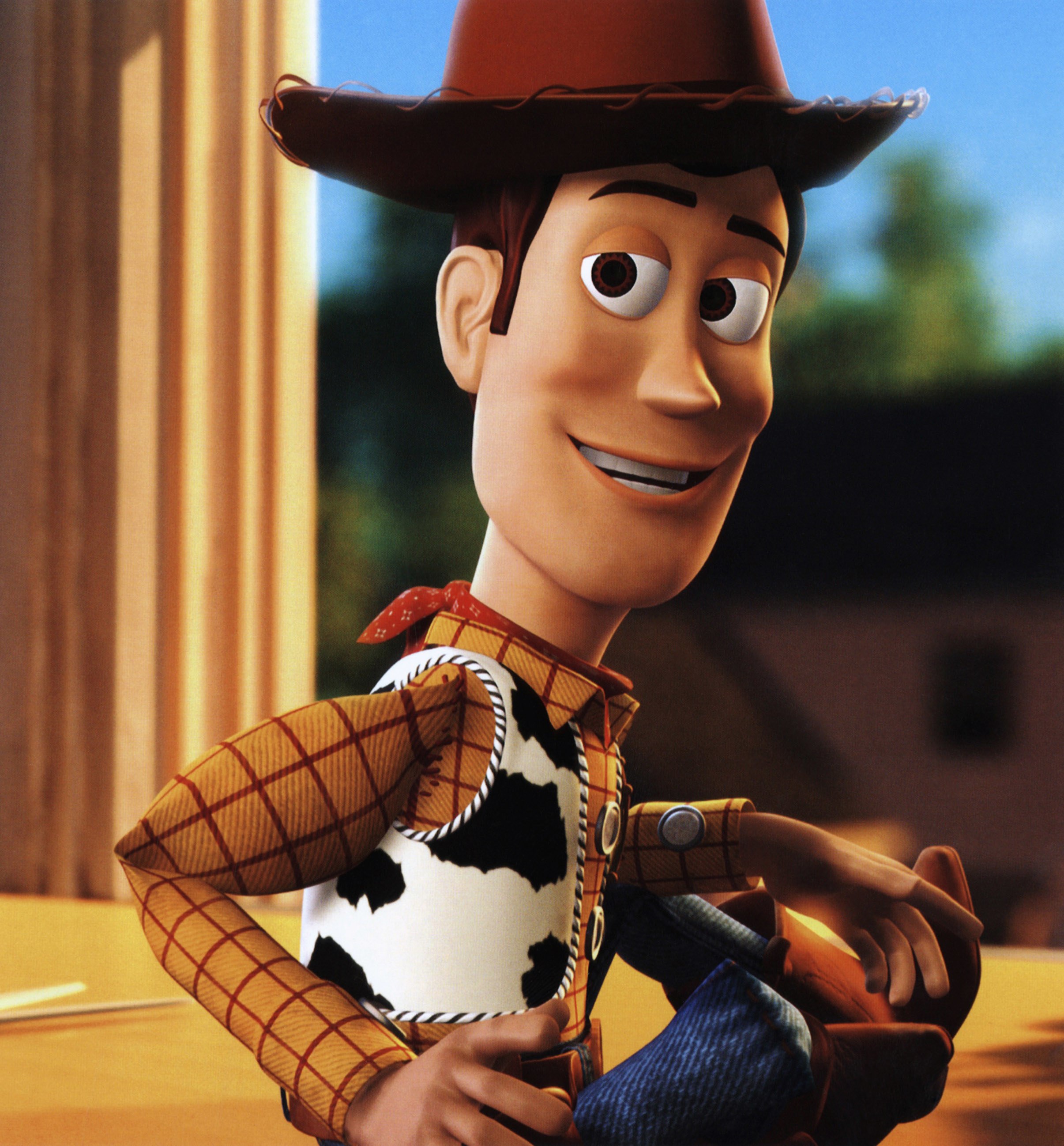 Woody smiling