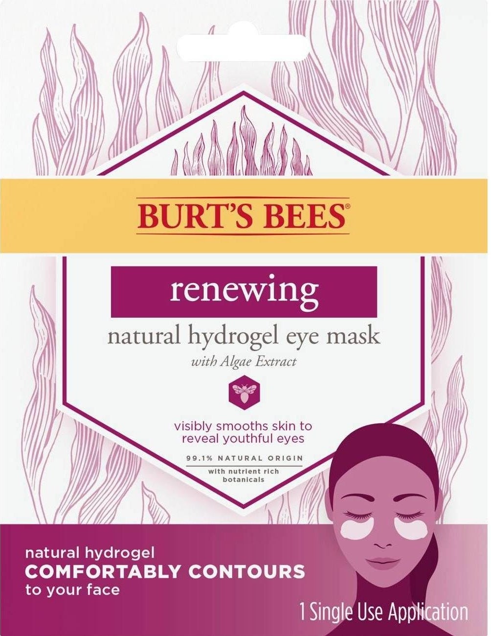 burt&#x27;s bees renewing hydrogel eye mask
