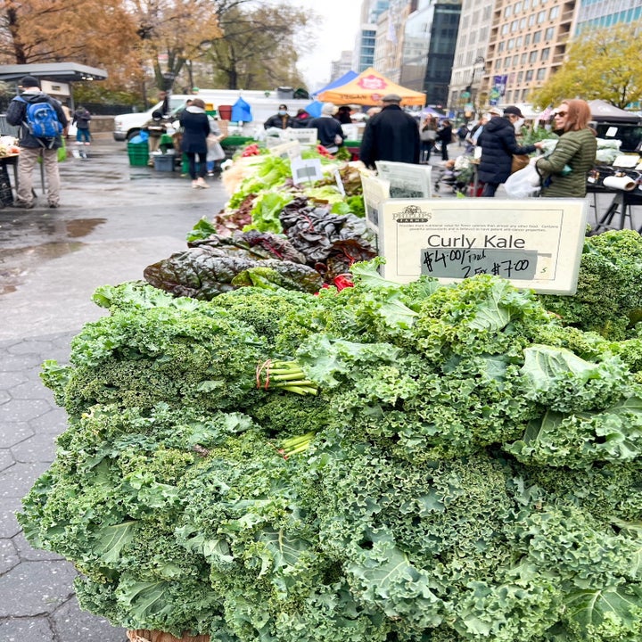 Kale at a farmer's market.