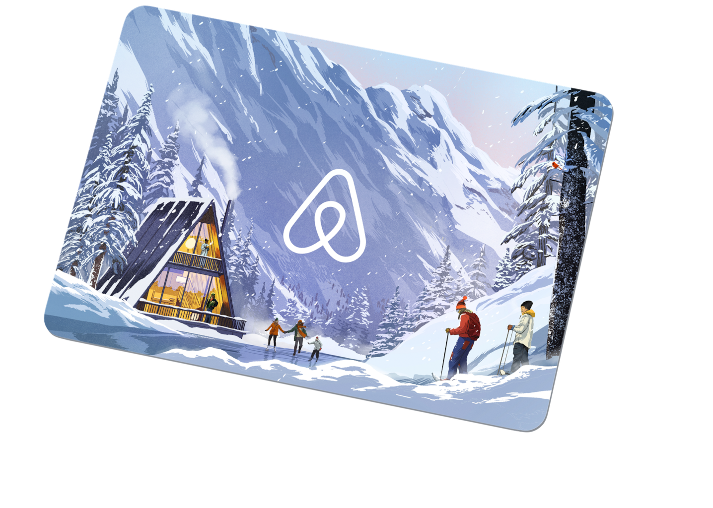 a snowy airbnb gift card