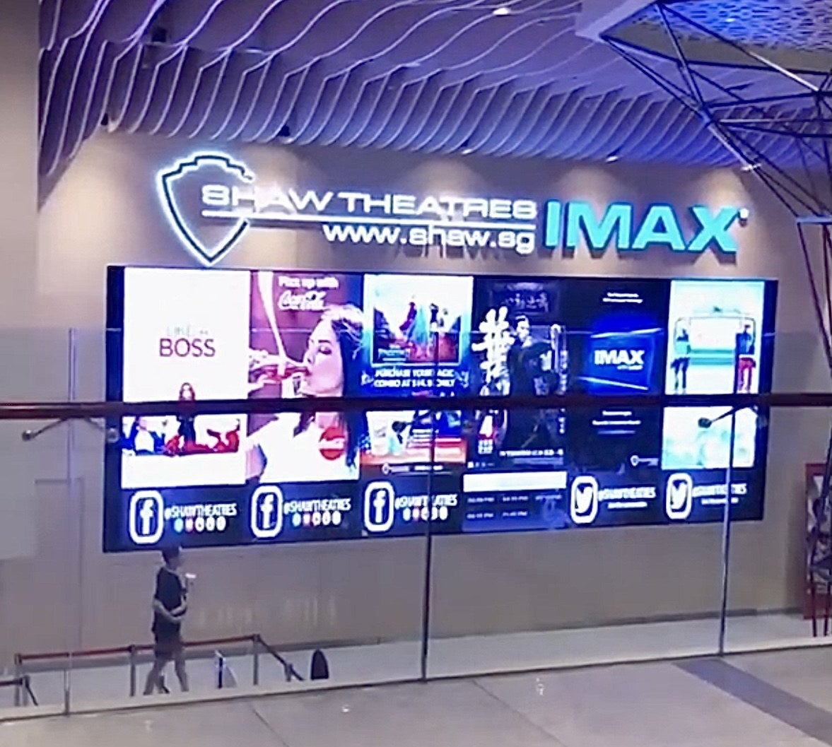 IMAX movie theater in the Singapore airport