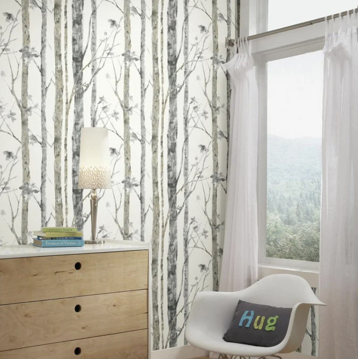 NextWall Birch Trees Peel and Stick Removable Wallpaper  205 in W x 18  ft L  Bed Bath  Beyond  31517668