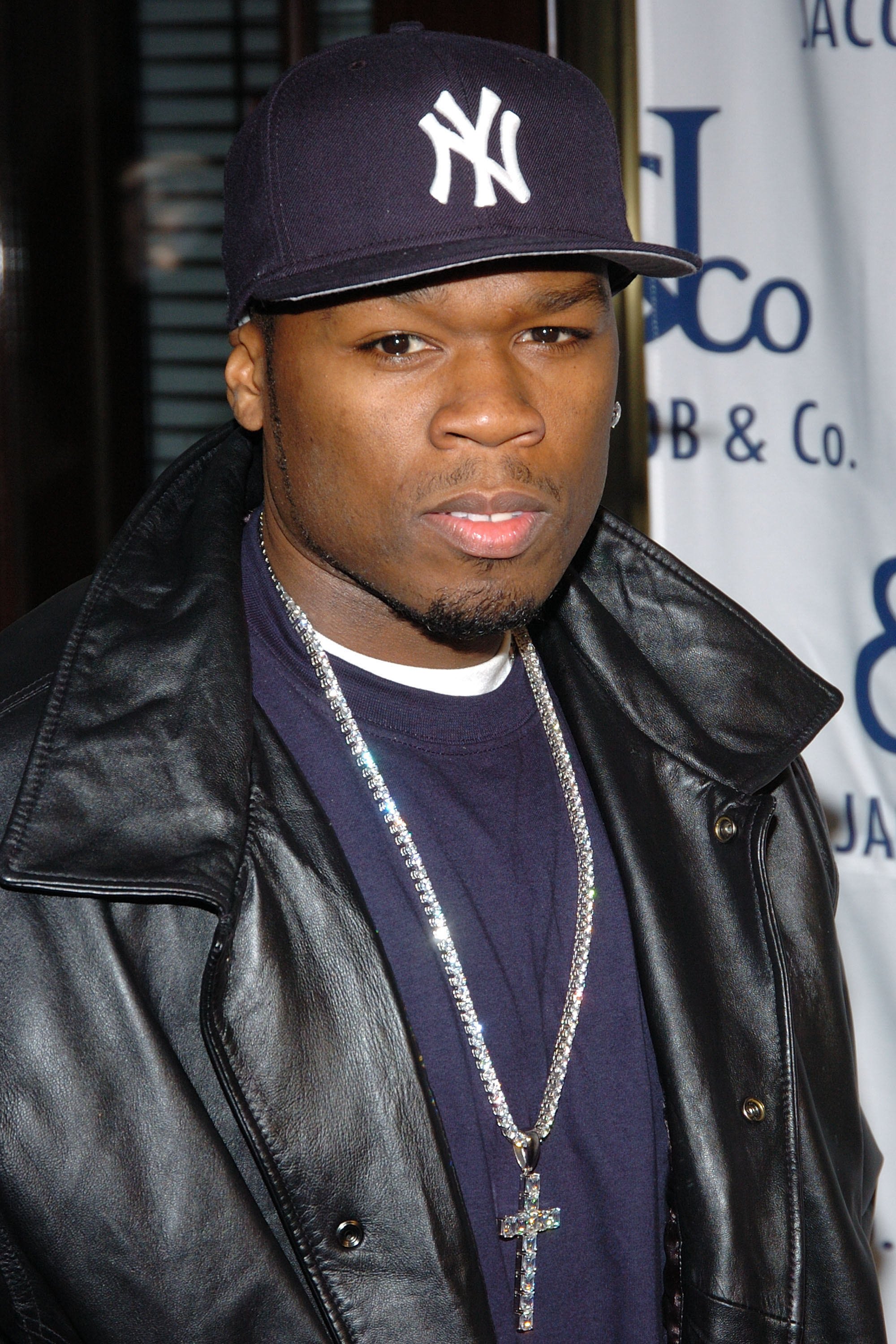 50 Cent at a fashion event in New York City in 2004