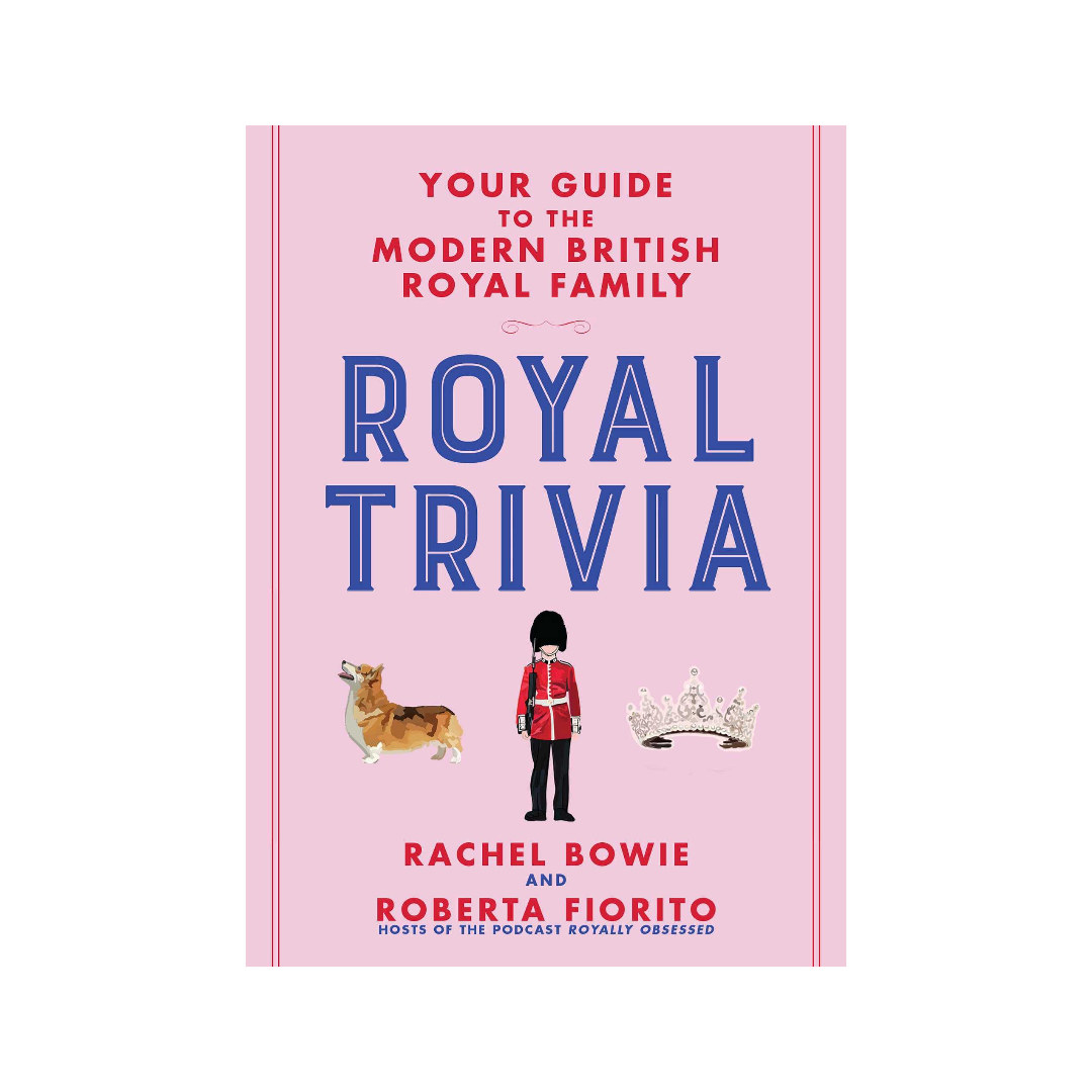 the pink cover of the royal trivia book