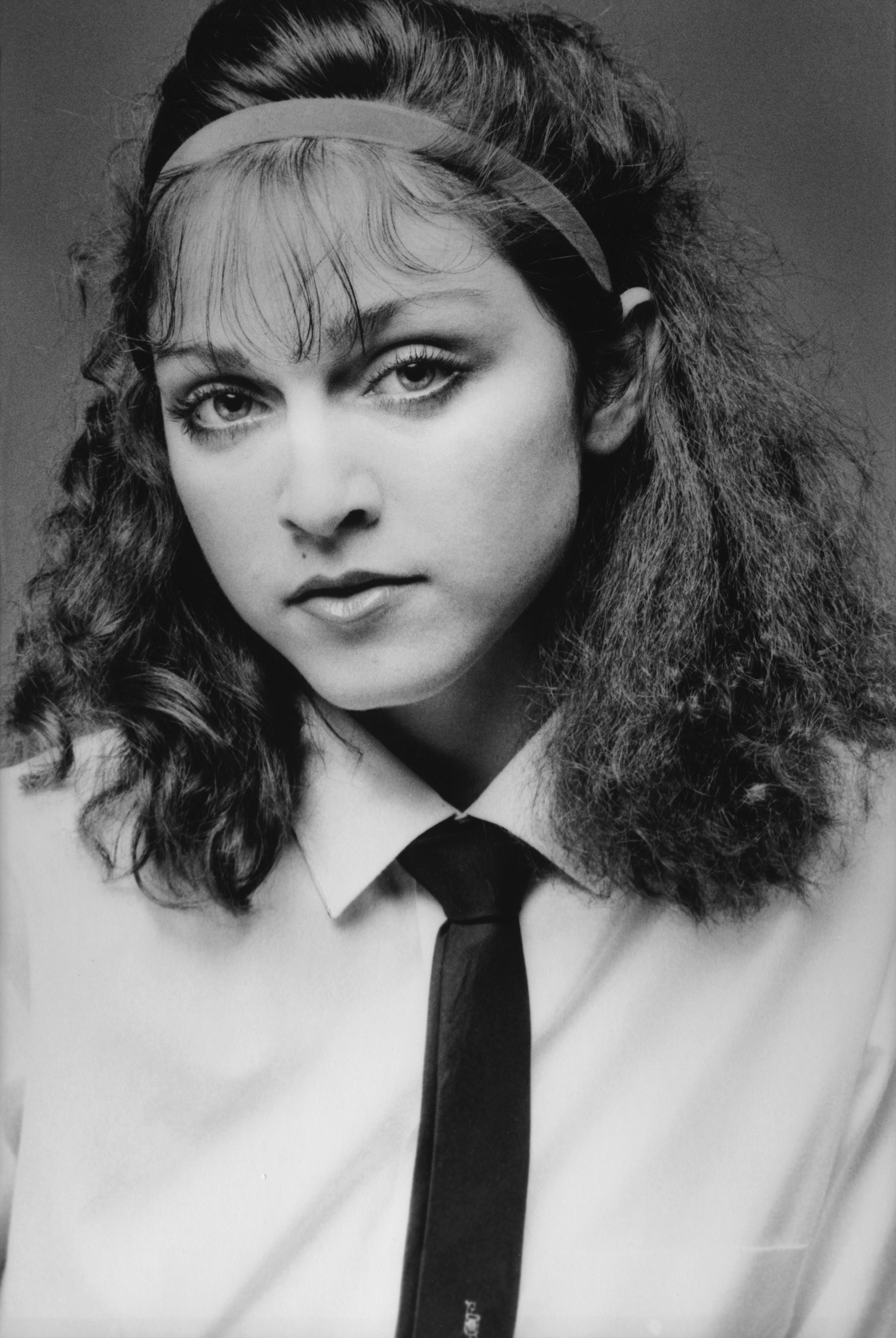Madonna posing for a portrait in New York City in 1978