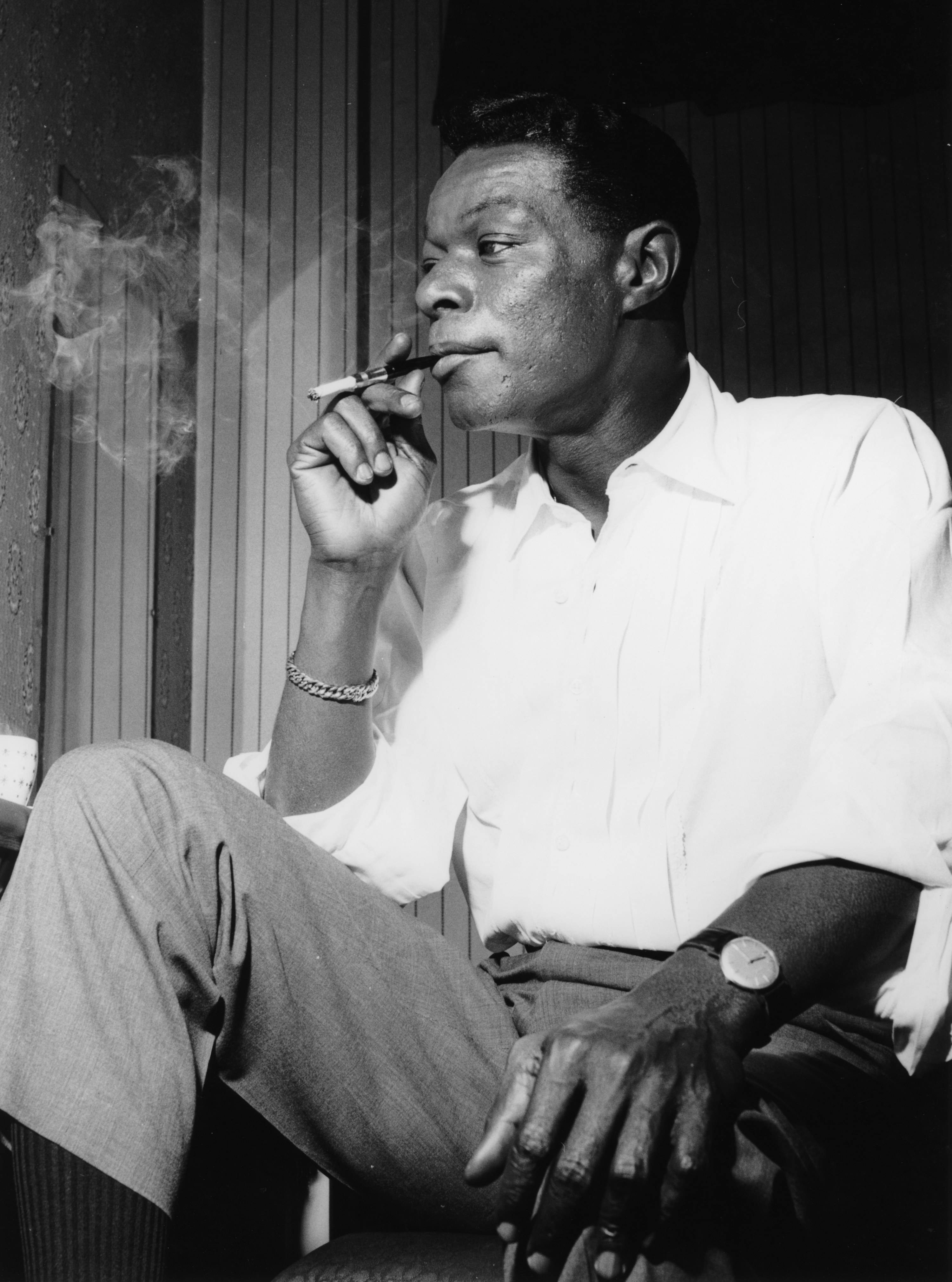Nat King Cole smoking