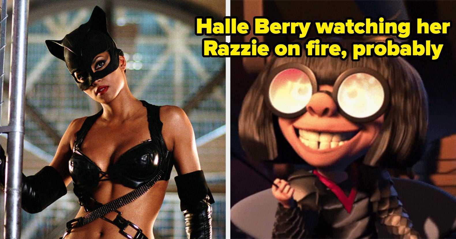 Halle Berry Revealed Why She Accepted Her "Catwoman" Razzie In Person And Later "Set That Thing On Fire"