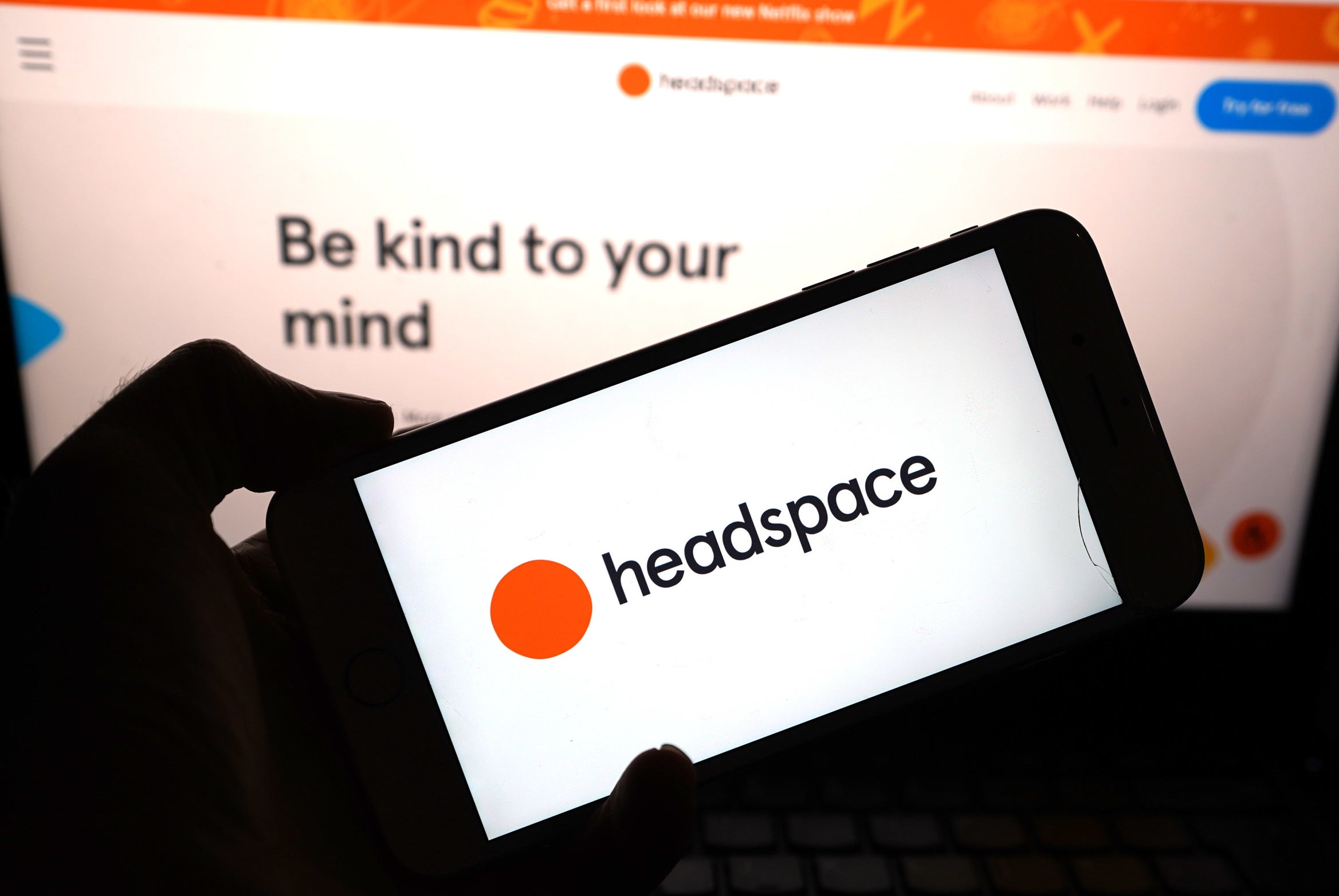 a phone and desktop showing Headspace