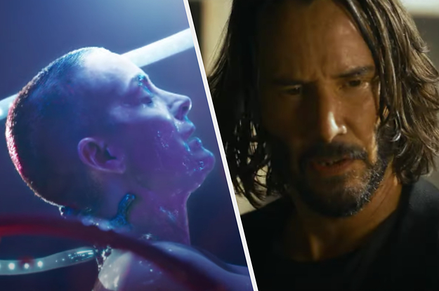 Trinity waking up from the Matrix side by side with Neo Kung fu fighting in The Matrix Resurrections
