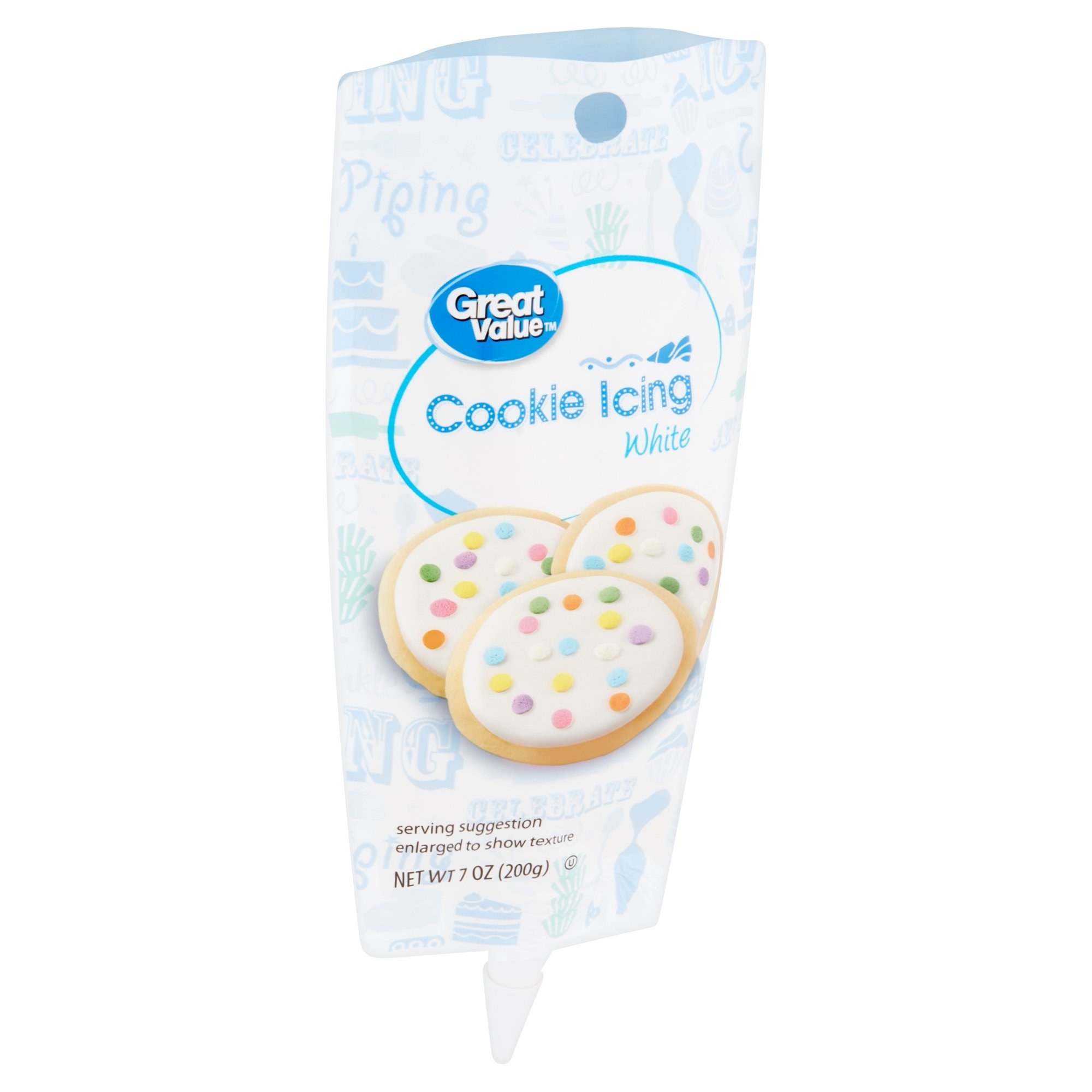 A bag of white cookie icing