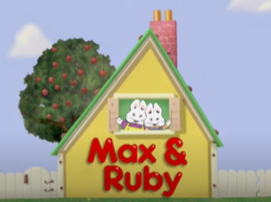 Brother and sister bunnies, Max and Ruby, are seen here in their house during the theme song of &quot;Max &amp;amp; Ruby&quot;