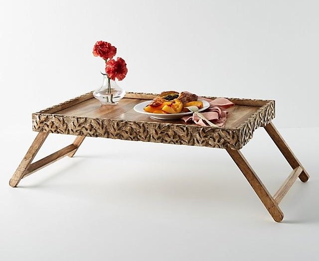 Wooden breakfast tray