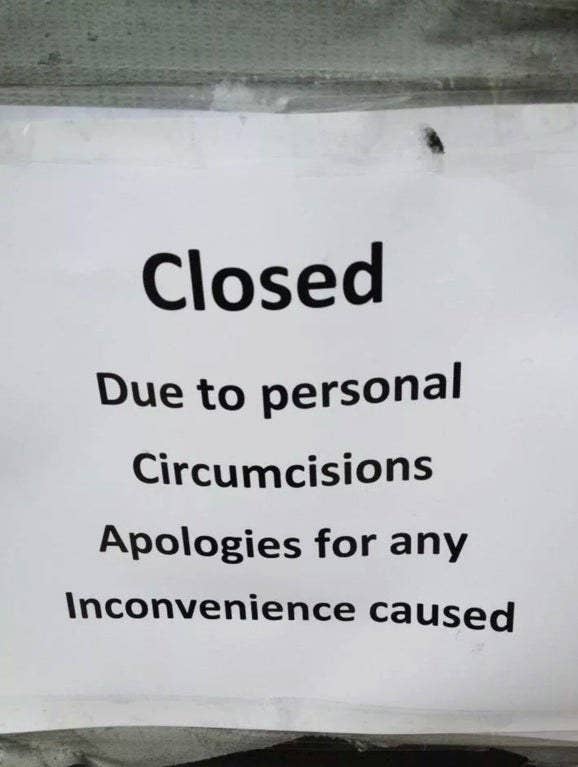 person mistaking circumstances for circumcisions