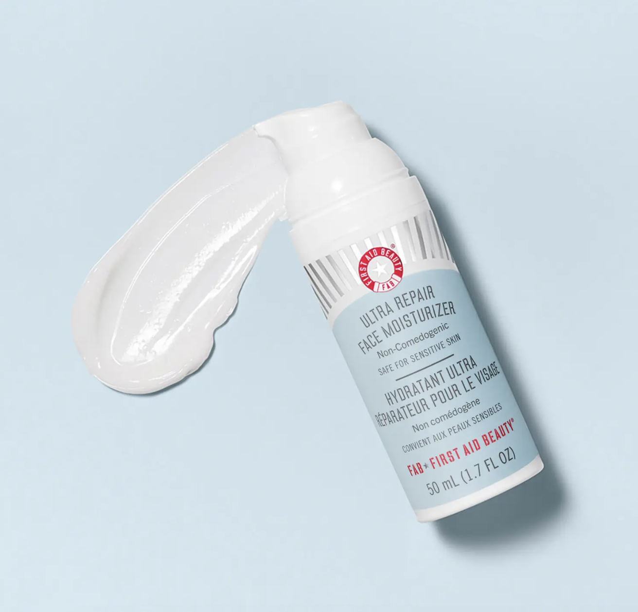 a bottle of first aid beauty face moisturizer