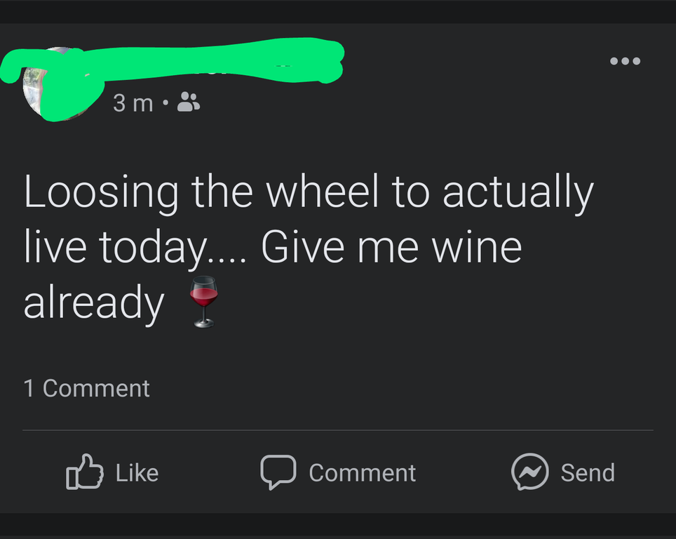 person who says losing the wheel to live instead of losing
