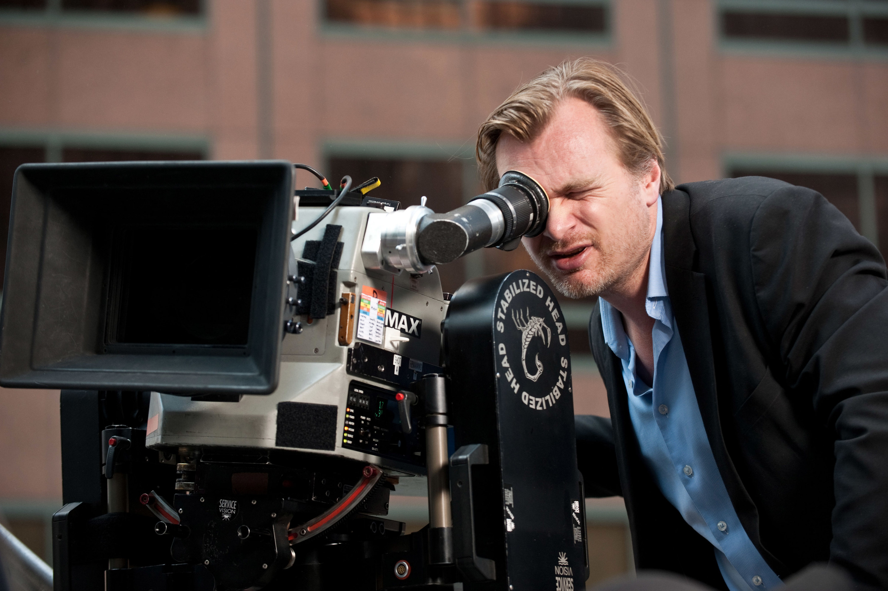 Christopher Nolan on set