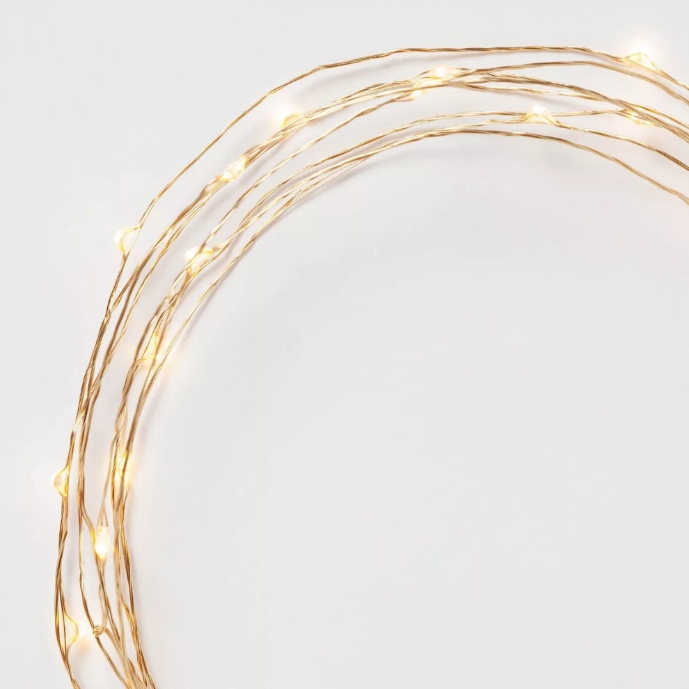 Brass wire fairy lights