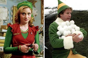 Zooey Deschanel and Will Ferrell in "Elf"