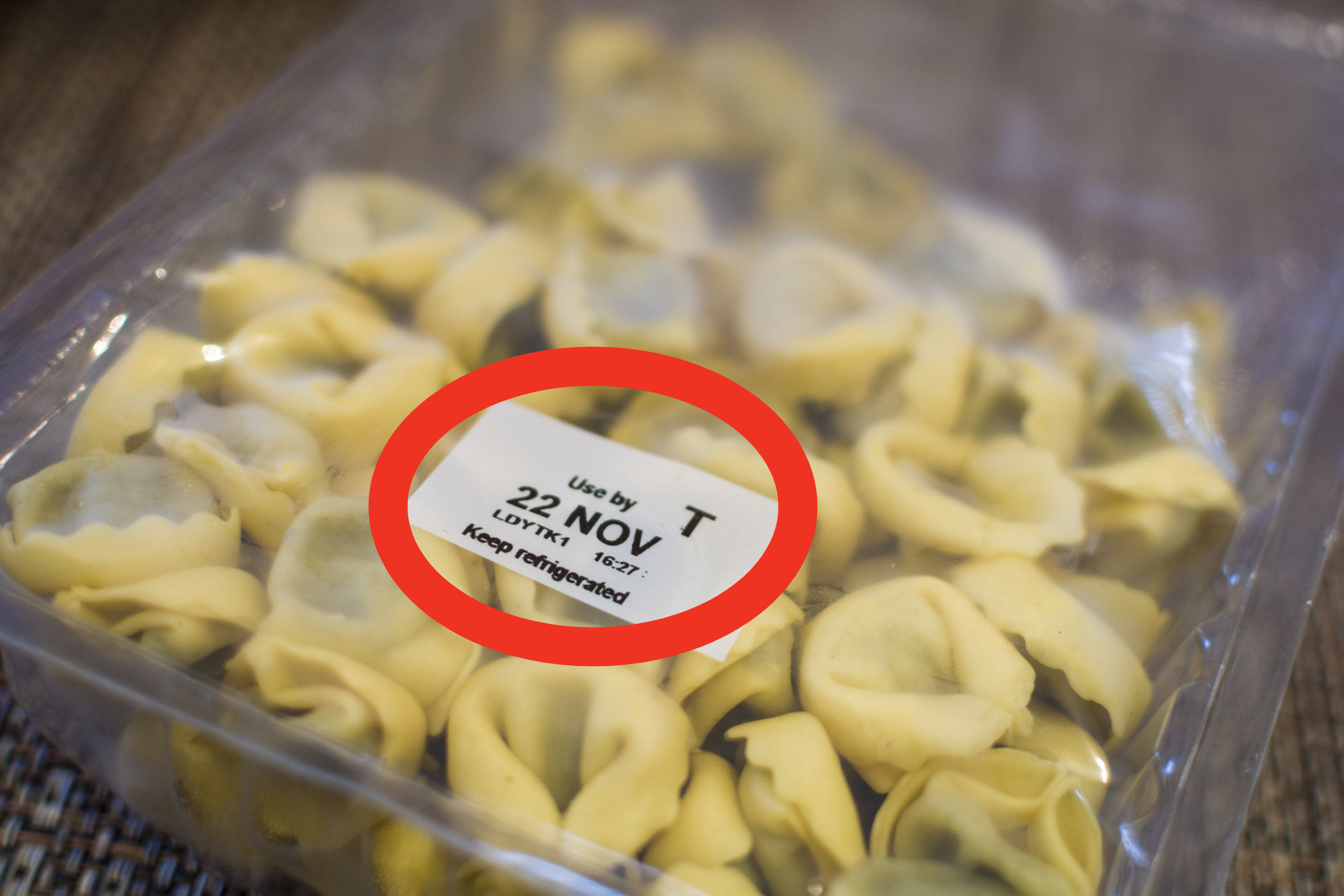 A package of tortellini.