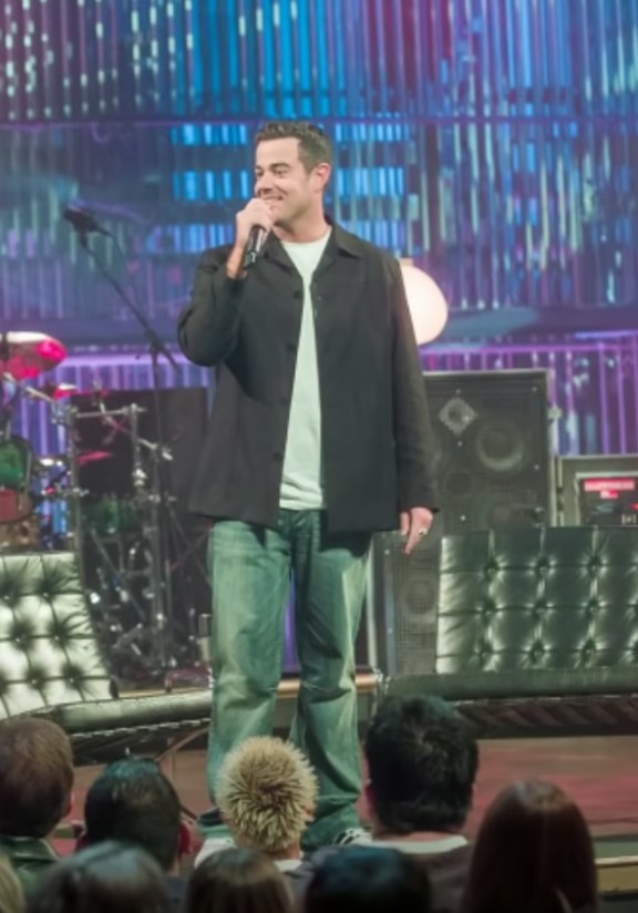Carson Daly speaks in front of a live studio audience during a taping of &quot;Last Call with Carson Daly&quot;