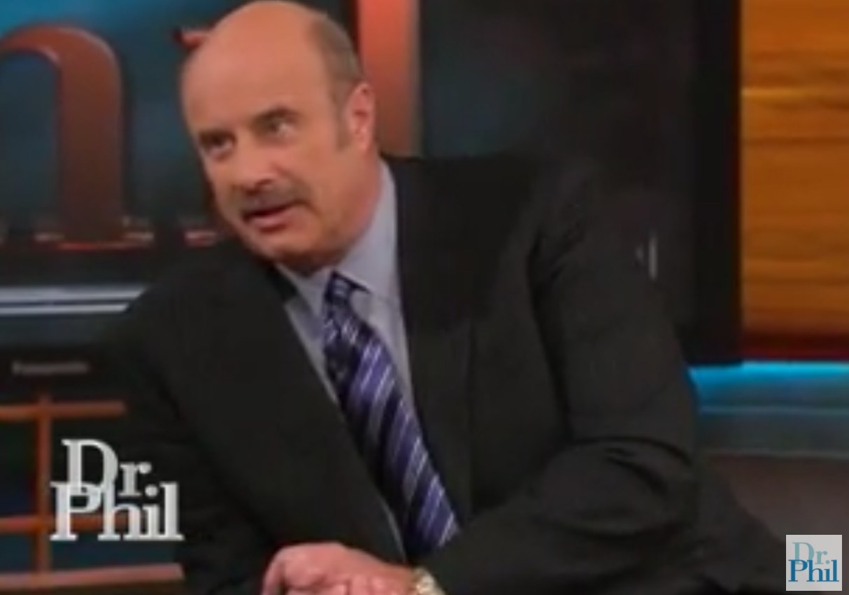 Dr. Phil McGraw counsels a guest on his show, &quot;Dr. Phil,&quot; about the importance of internet safety