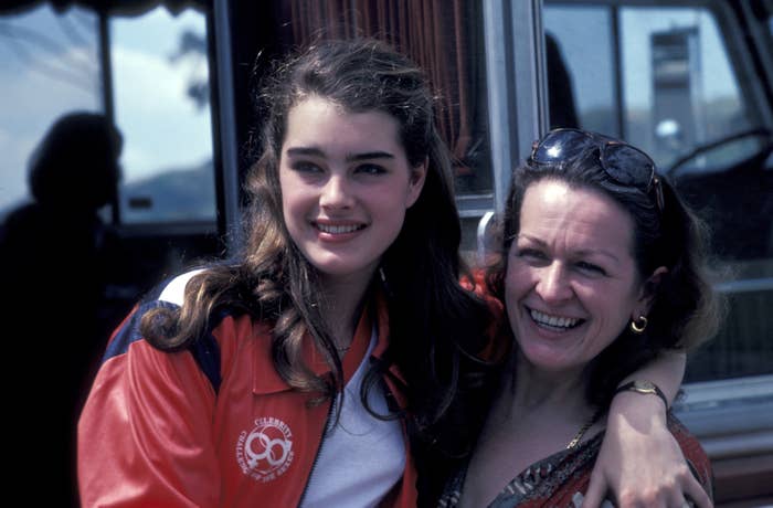 Brooke poses with her mother as a teenager