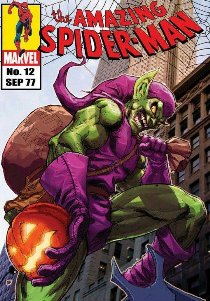The Green Goblin on the cover of a Spider-Man comic