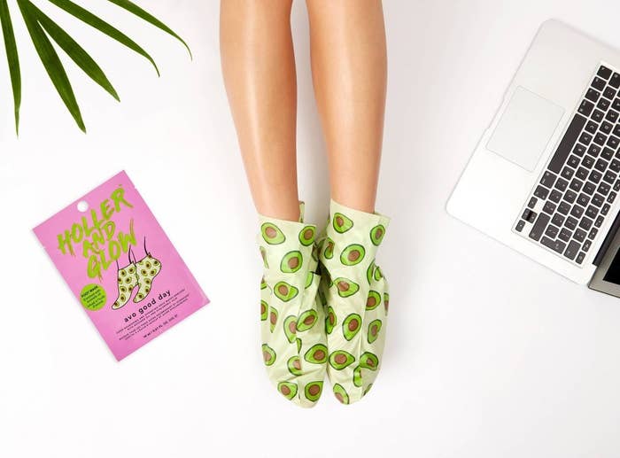 The Holler and Glow nourishing and hydrating foot mask