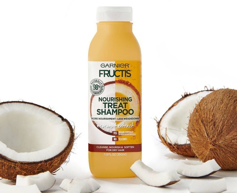 The Garnier Fructis coconut extract nourishing treat shampoo