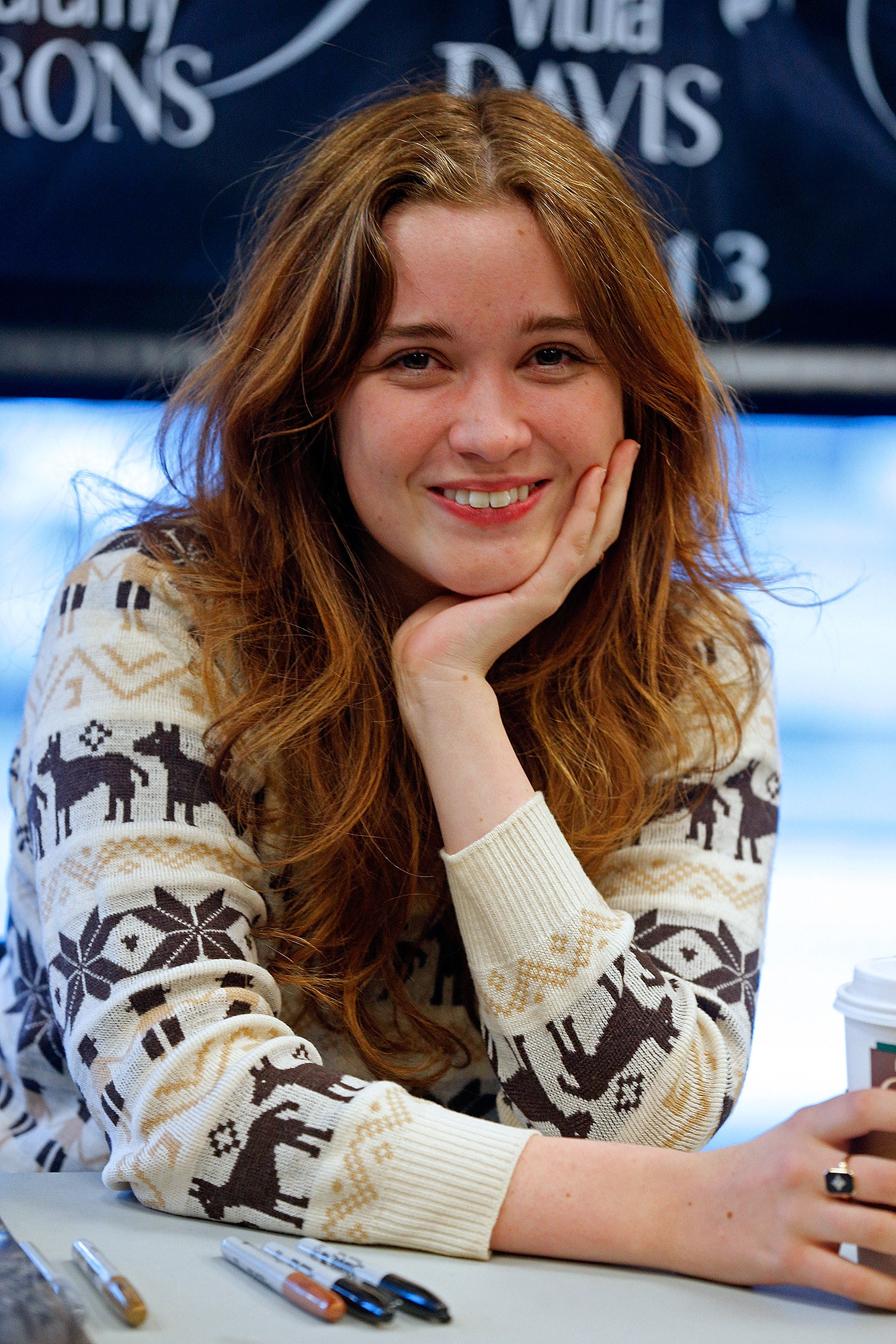 Alice Englert at Barnes &amp;amp; Noble in Kenmore Sq in Boston