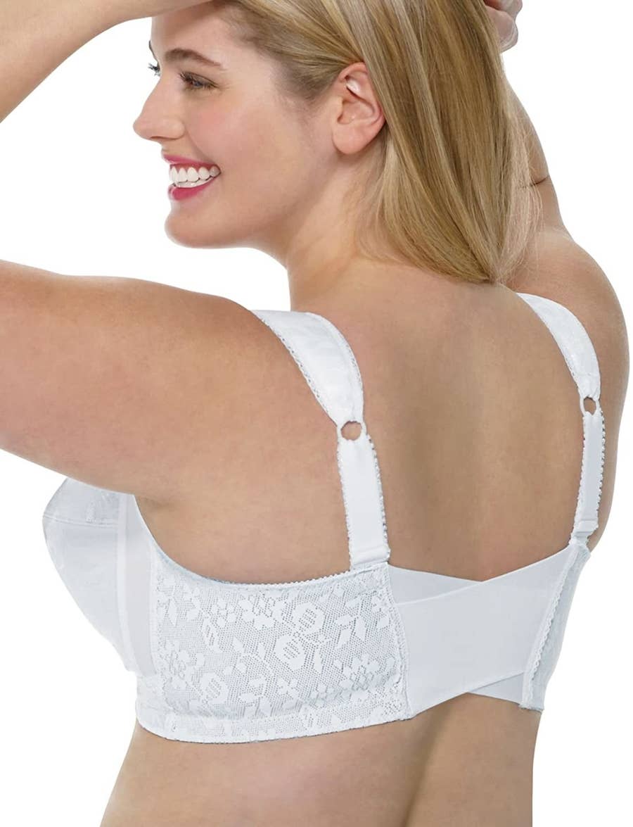 Women's Pure Comfort Seamless Bras Underwire Plus Size Extra Soft Bra Back  Close Coverage Bralette 