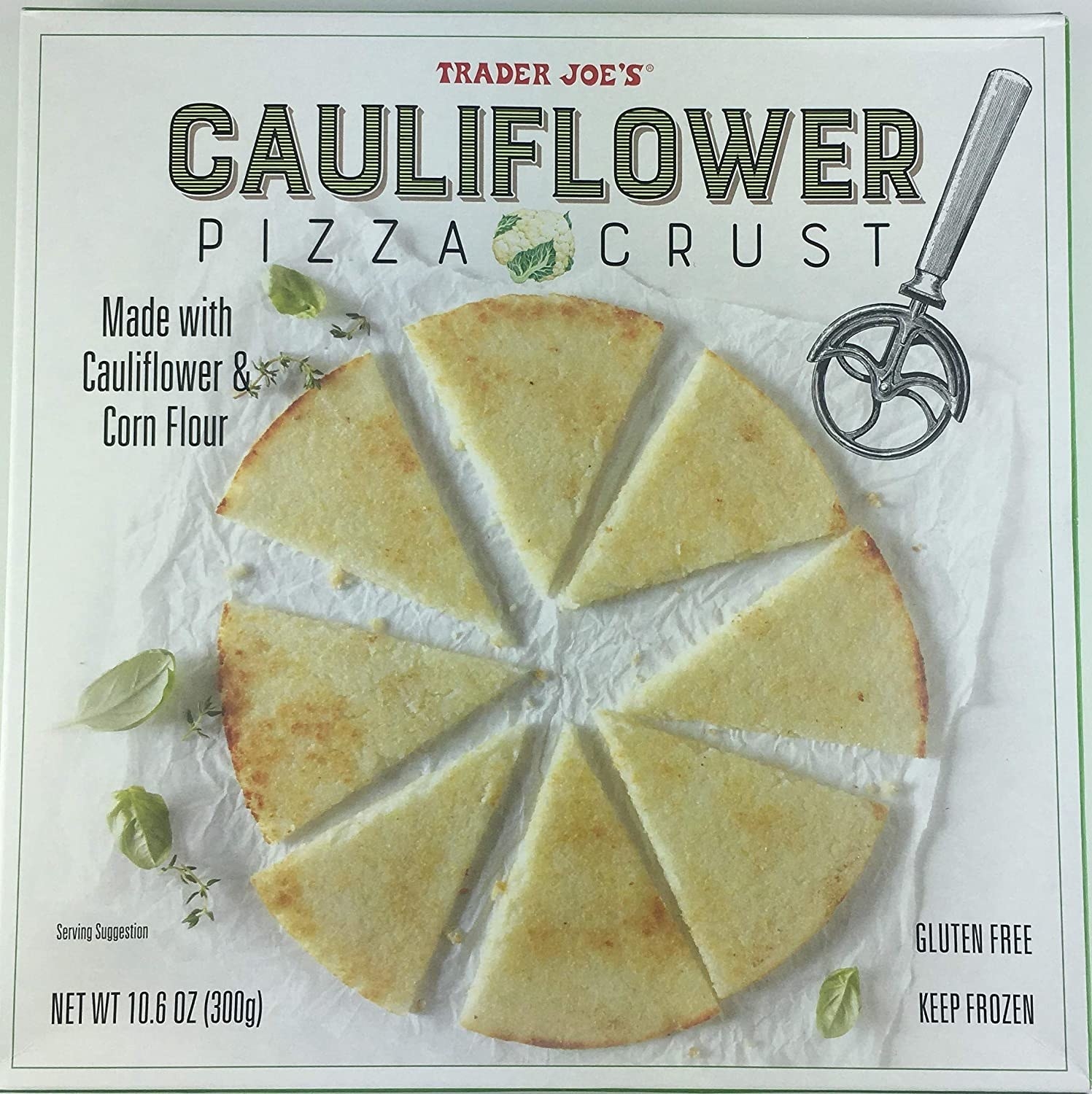 Caulfilower pizza crust.