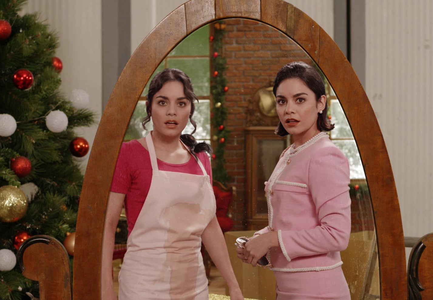 Vanessa Hudgens plays two women who look identical in &quot;The Princess Switch&quot;
